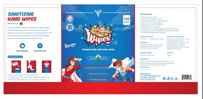 100 cloth label - 100 wipes